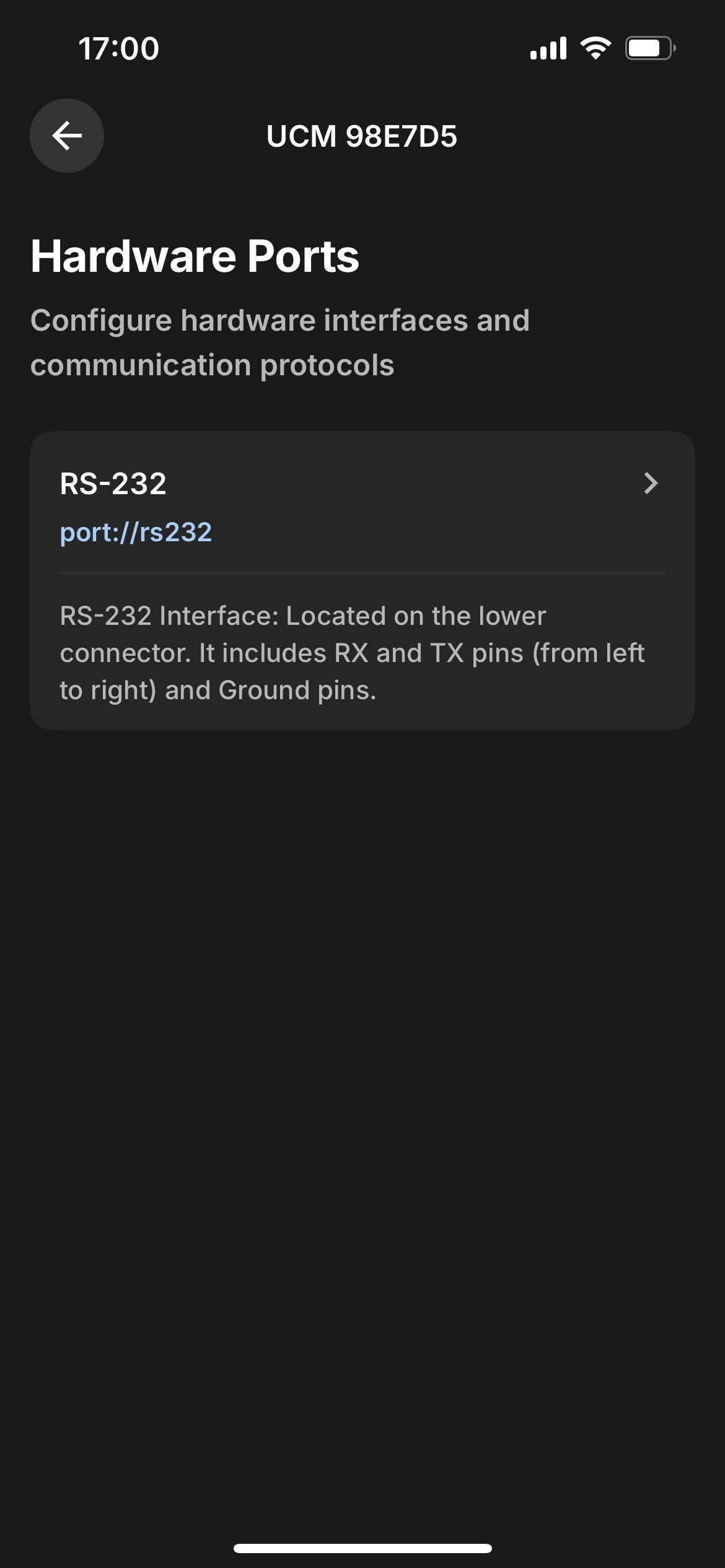 Hardware Ports